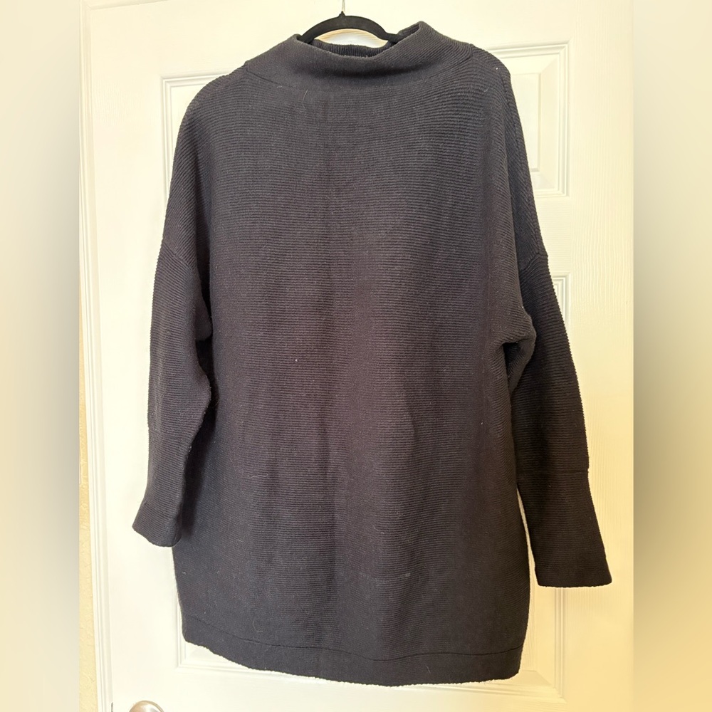 Amazon Black Ottoman Oversized Tunic Sweater